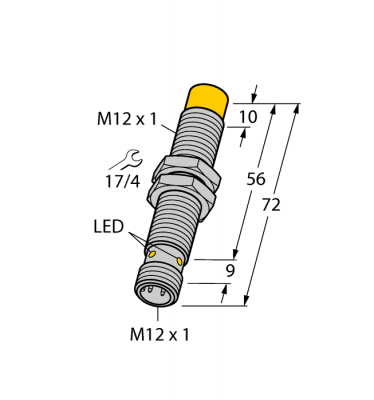 Индуктивный датчик - NI8U-M12EE-AP6X-H1141