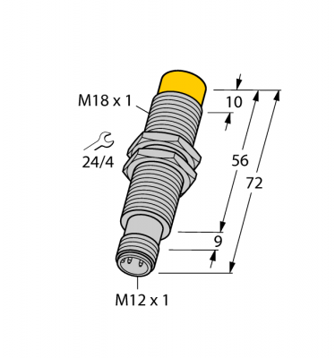 Индуктивный датчикс аналоговым выходом - NI10-M18E-LIU-H1141