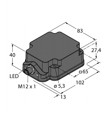 Индуктивный датчикдля жестких условий - Ni75U-Q80WD-VP6X2-H1141