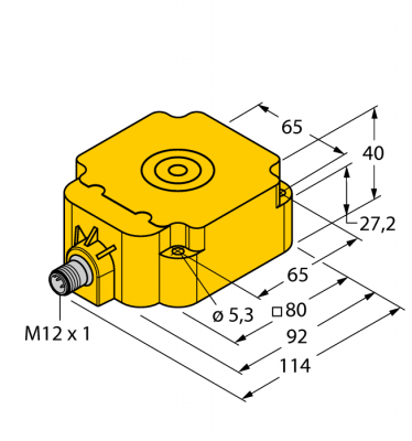 Индуктивный датчикс аналоговым выходом - NI50-Q80-LIU-H1141