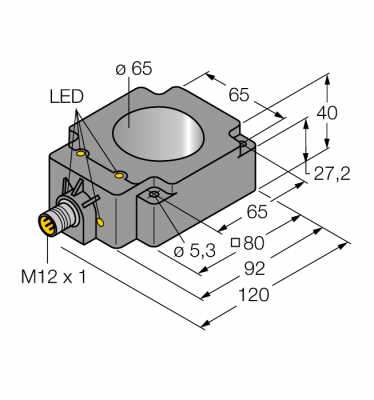 индуктивный датчикКольцевой датчик - BI65R-Q80-AP6X2-H1141